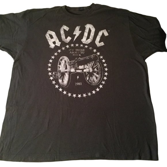 2015 Tour AC/DC North America We Salute You Gray T-shirt XXL 2X Concert Tee - Picture 2 of 5